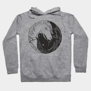 Yin Yang  horse therapy Hoodie